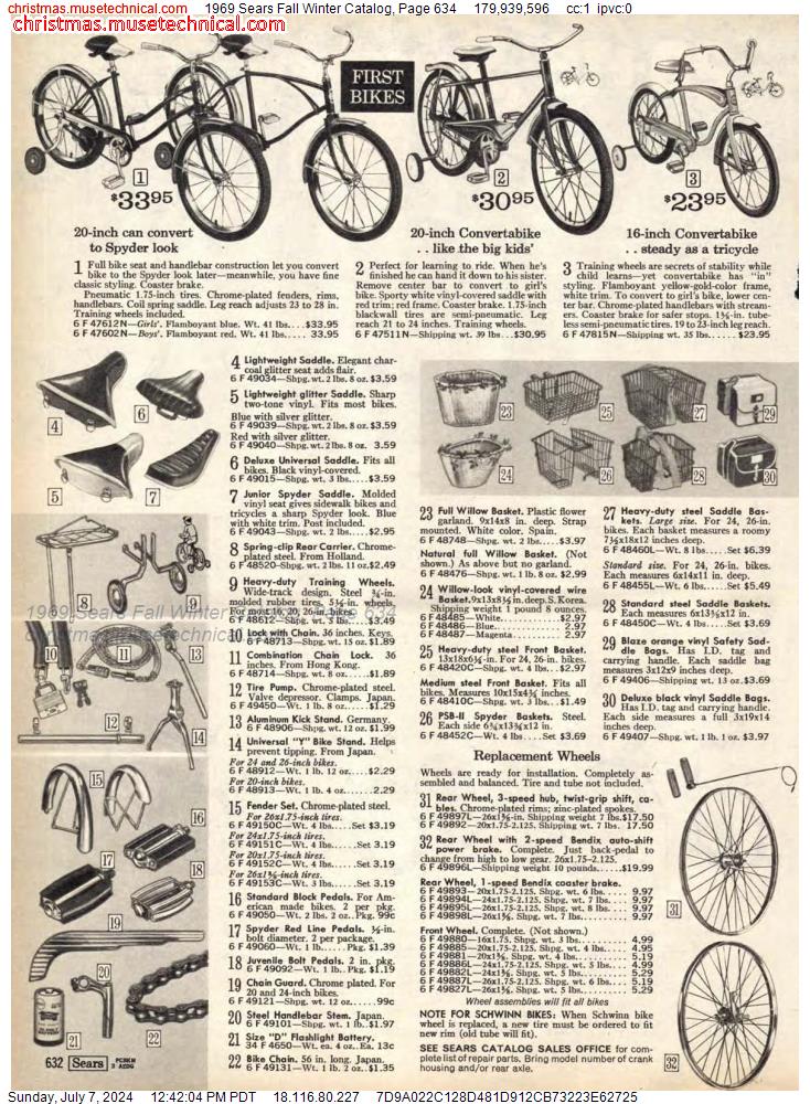 1969 Sears Fall Winter Catalog, Page 634