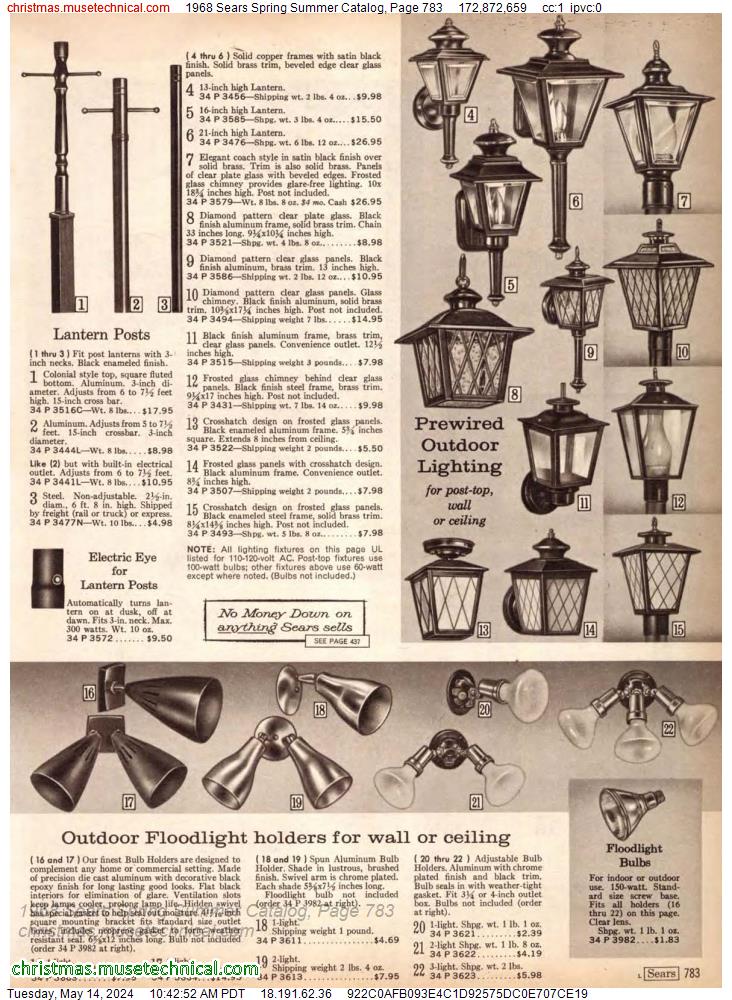 1968 Sears Spring Summer Catalog, Page 783