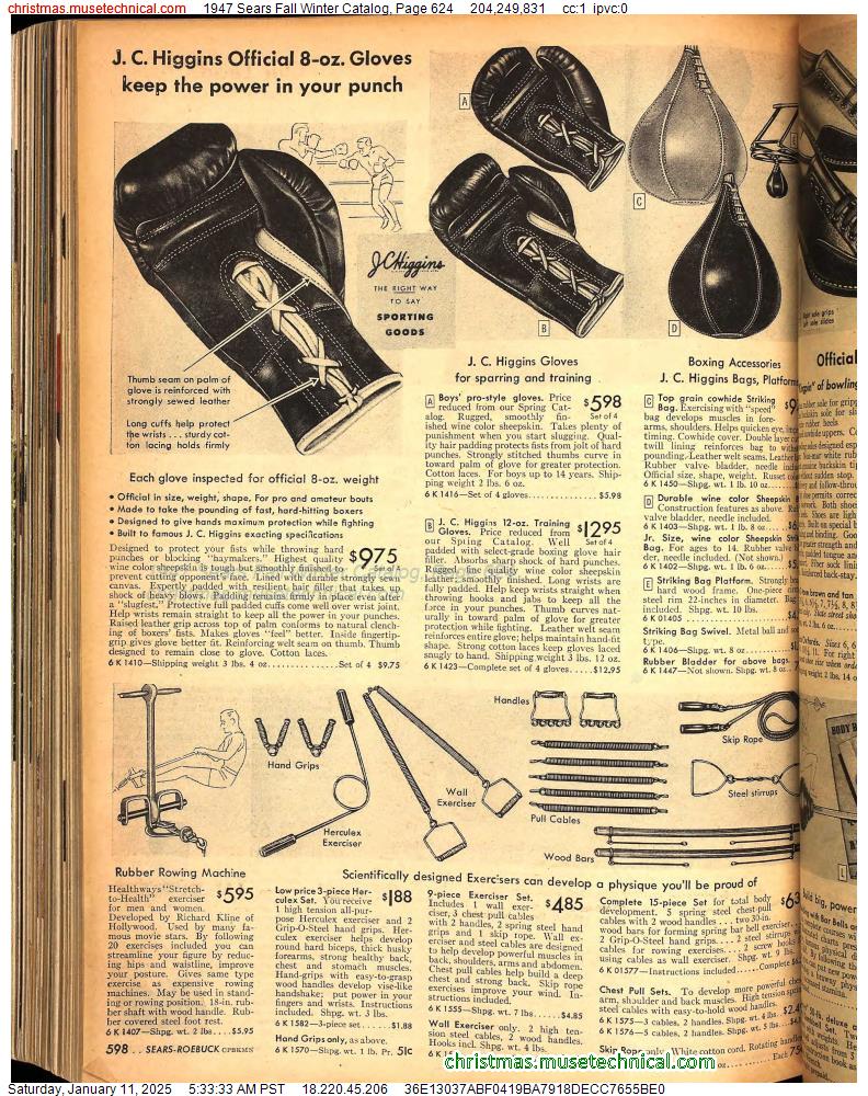 1947 Sears Fall Winter Catalog, Page 624