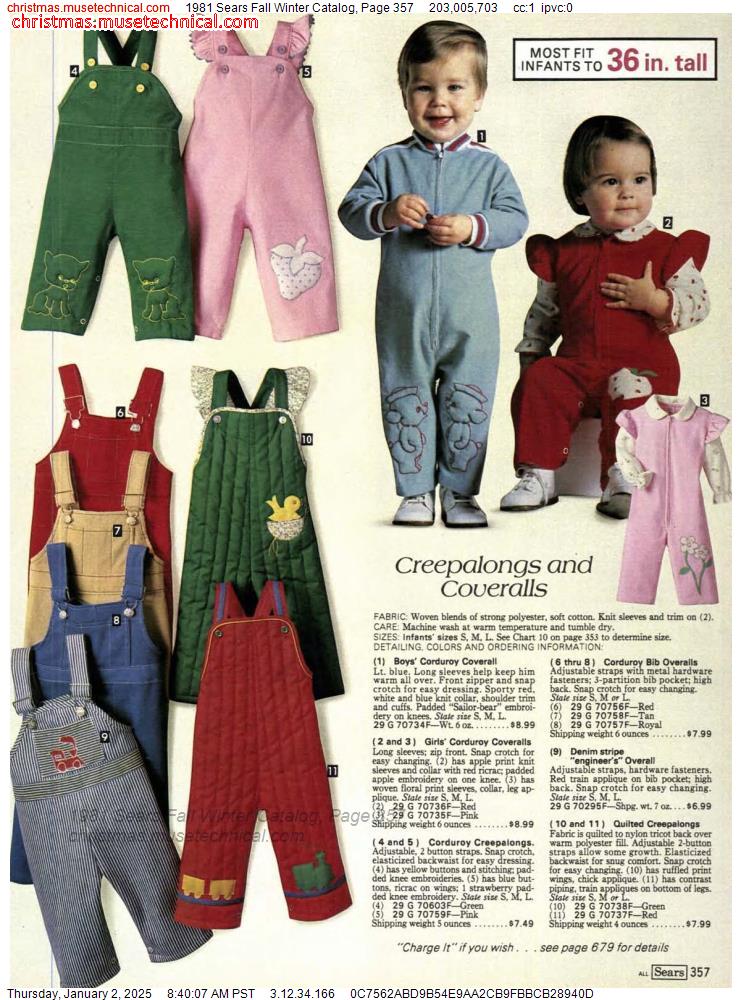 1981 Sears Fall Winter Catalog, Page 357