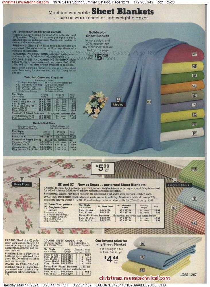 1976 Sears Spring Summer Catalog, Page 1271