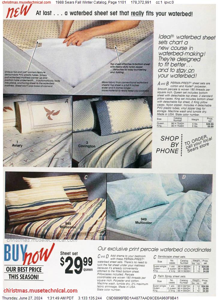 1988 Sears Fall Winter Catalog, Page 1101