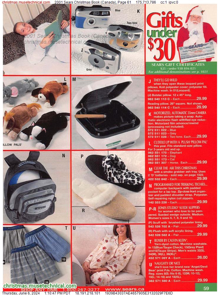 2001 Sears Christmas Book (Canada), Page 61