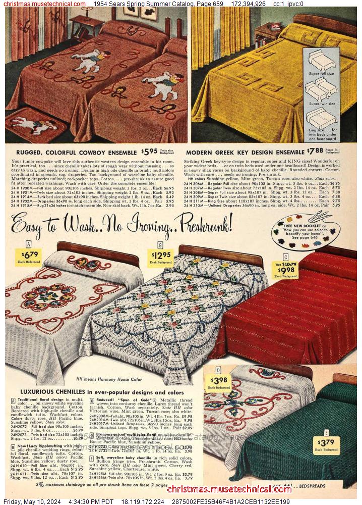 1954 Sears Spring Summer Catalog, Page 659