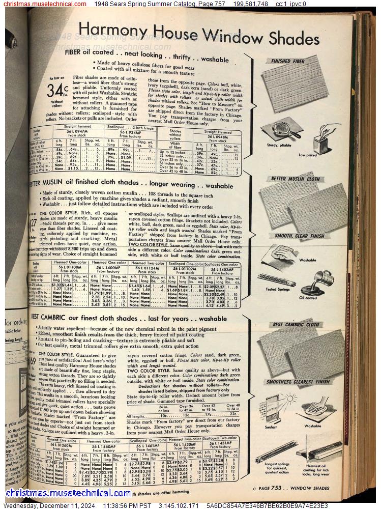 1948 Sears Spring Summer Catalog, Page 757