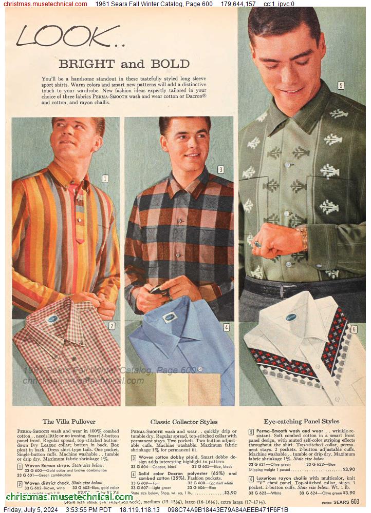 1961 Sears Fall Winter Catalog, Page 600