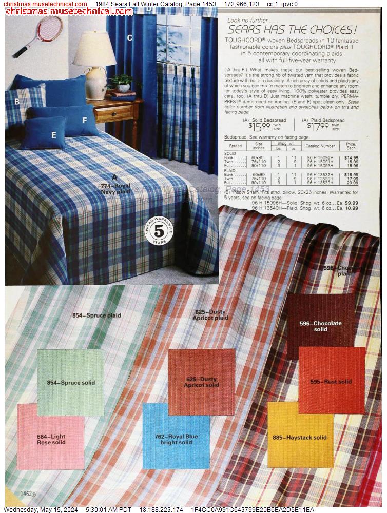 1984 Sears Fall Winter Catalog, Page 1453