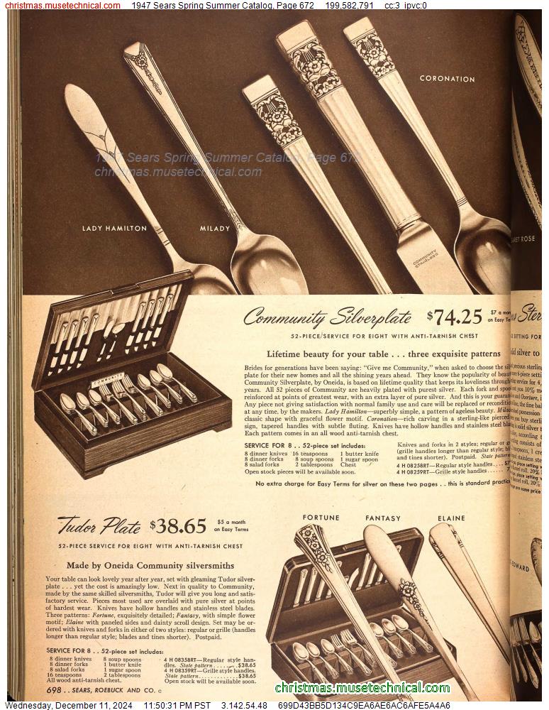 1947 Sears Spring Summer Catalog, Page 672