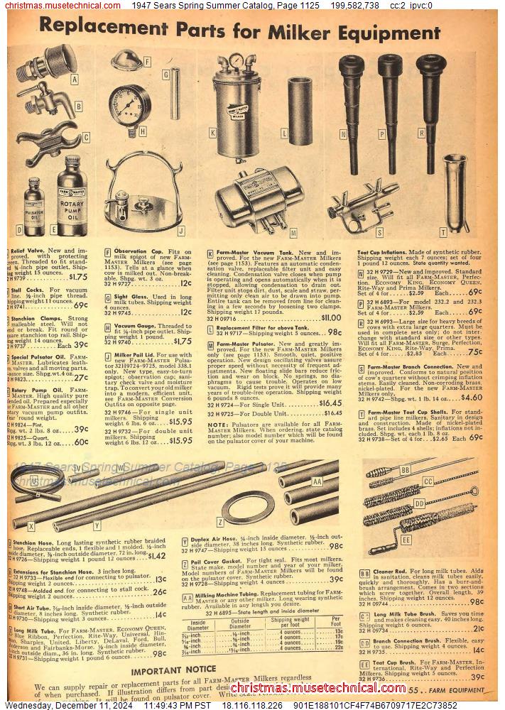 1947 Sears Spring Summer Catalog, Page 1125