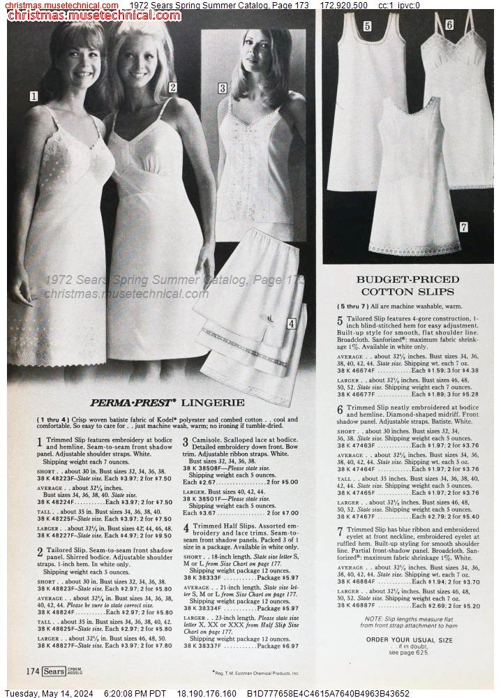 1972 Sears Spring Summer Catalog, Page 173