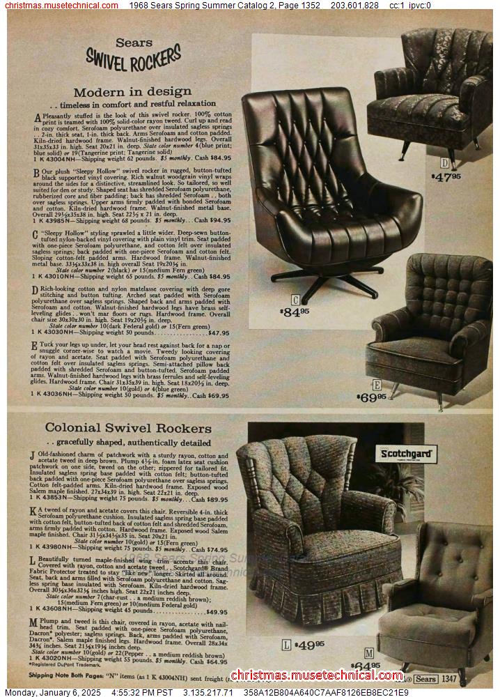 1968 Sears Spring Summer Catalog 2, Page 1352