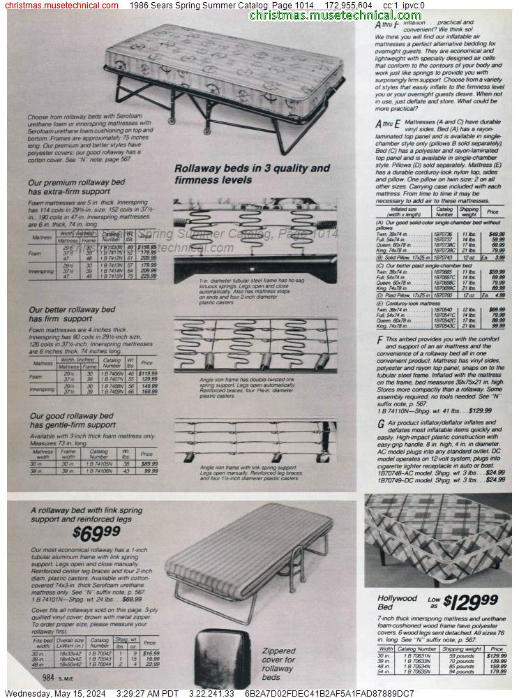 1986 Sears Spring Summer Catalog, Page 1014