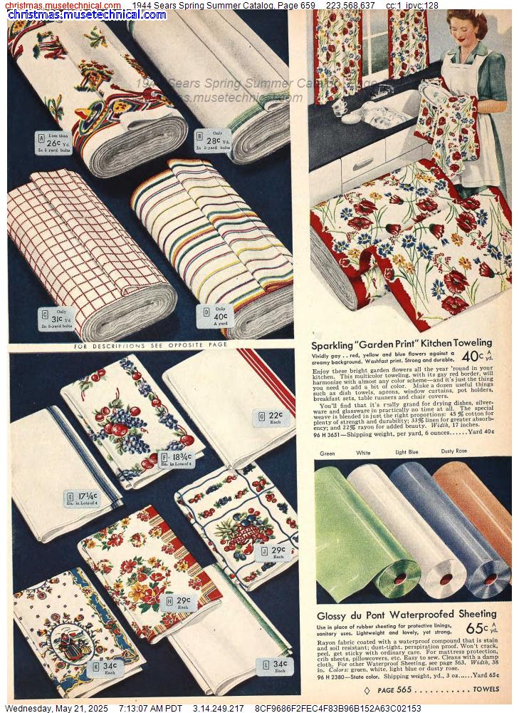 1944 Sears Spring Summer Catalog, Page 659