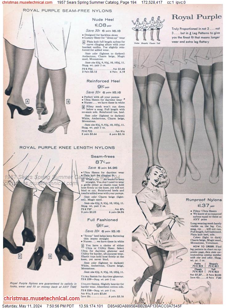 1957 Sears Spring Summer Catalog, Page 194