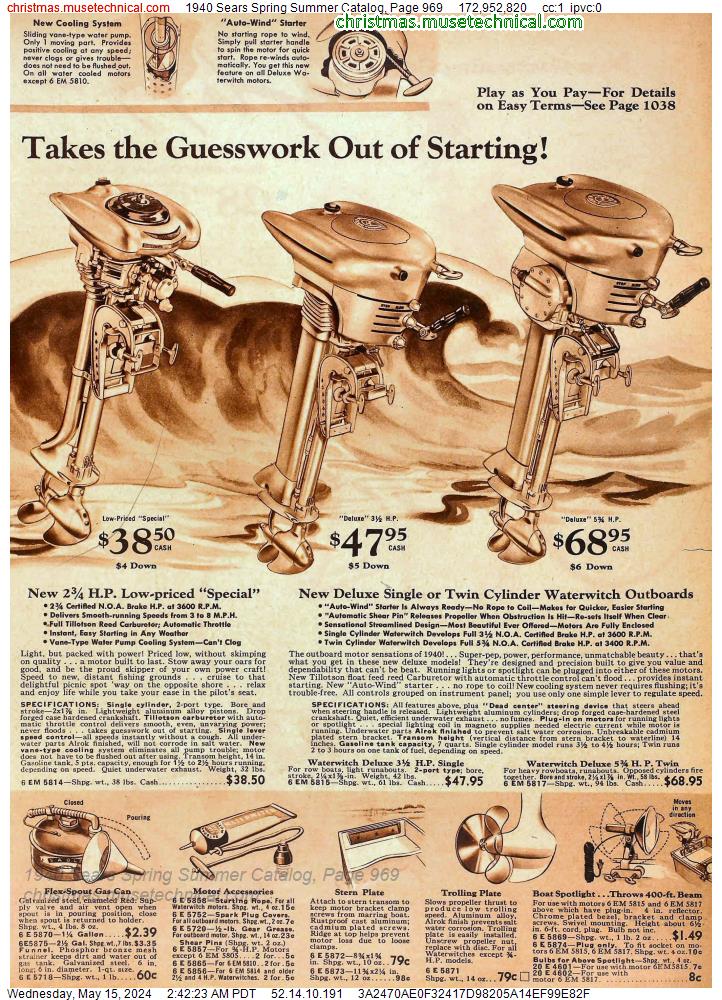 1940 Sears Spring Summer Catalog, Page 969