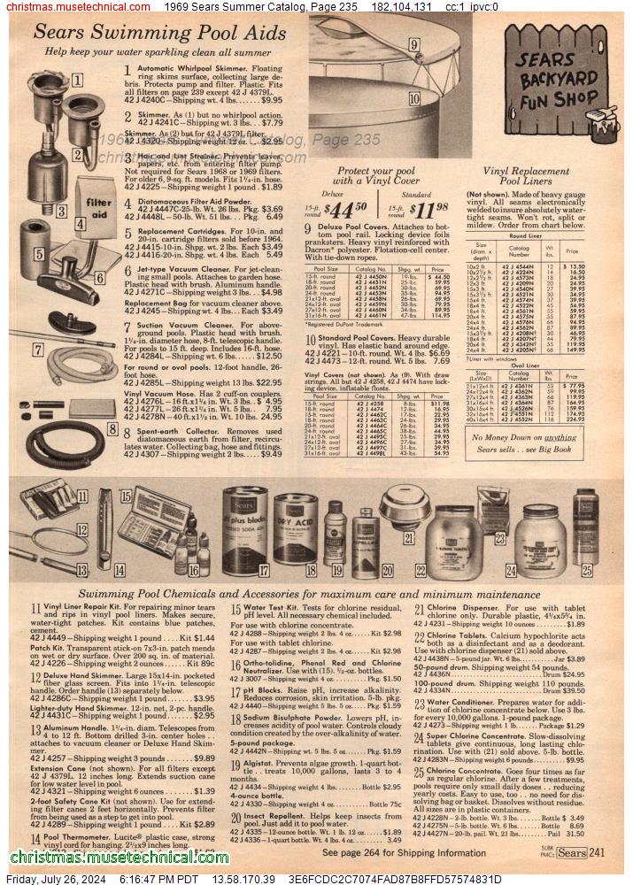 1969 Sears Summer Catalog, Page 235