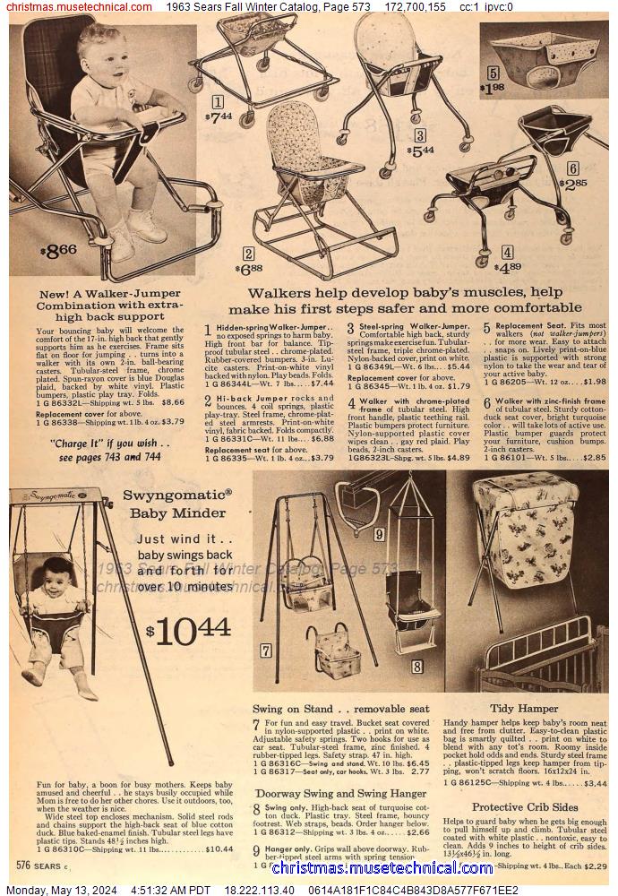 1963 Sears Fall Winter Catalog, Page 573
