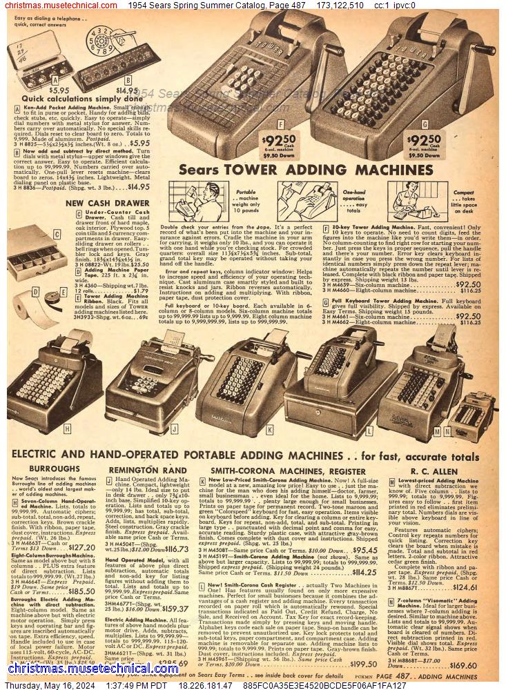 1954 Sears Spring Summer Catalog, Page 487
