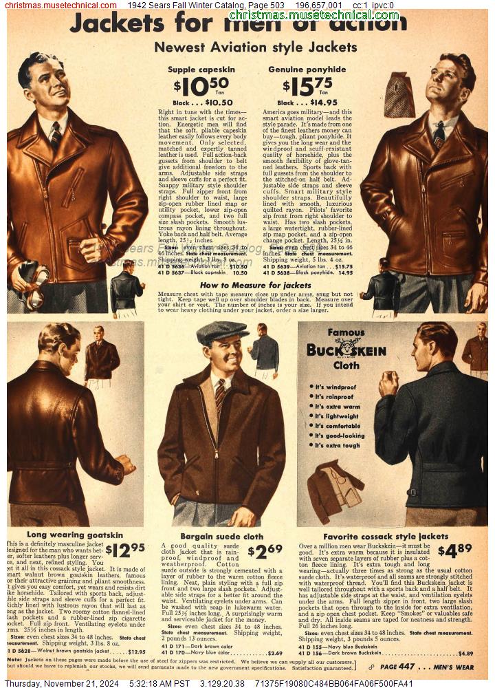 1942 Sears Fall Winter Catalog, Page 503