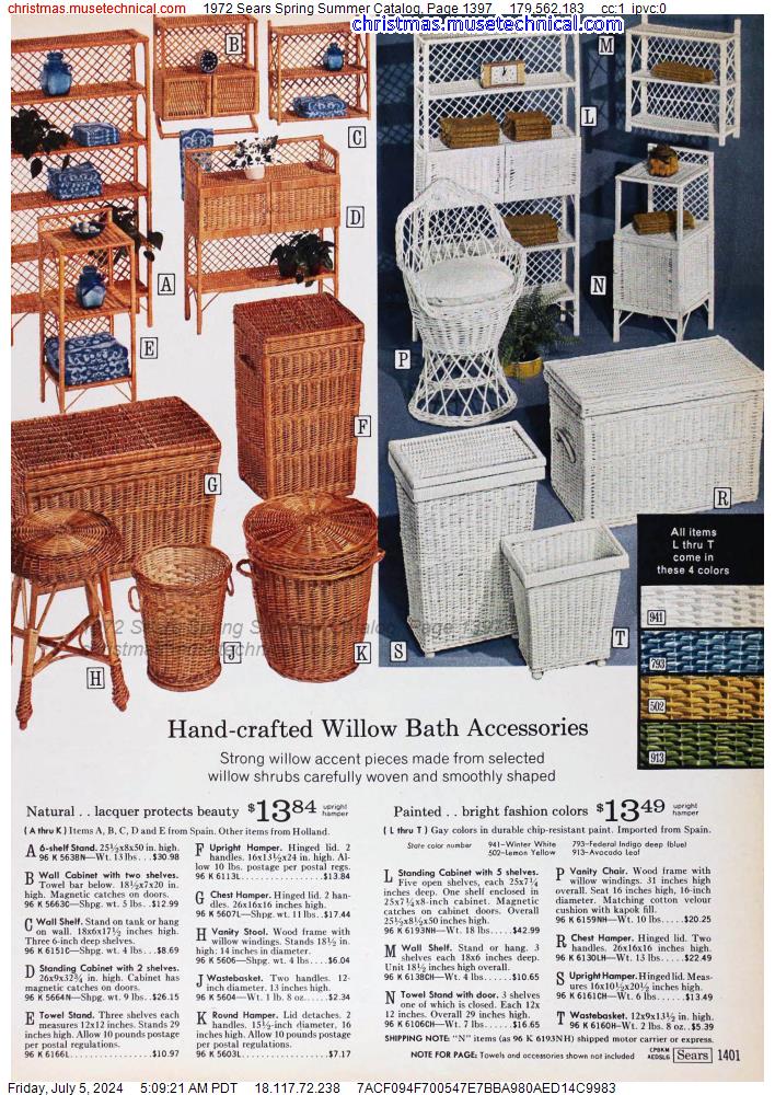 1972 Sears Spring Summer Catalog, Page 1397