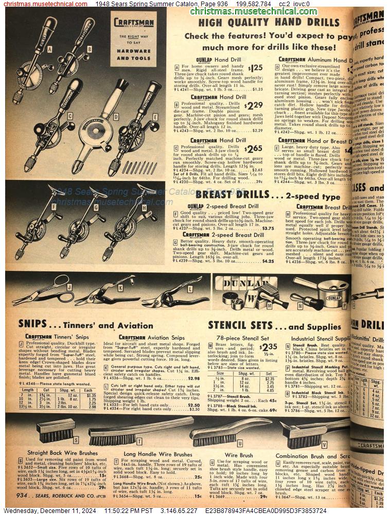 1948 Sears Spring Summer Catalog, Page 936