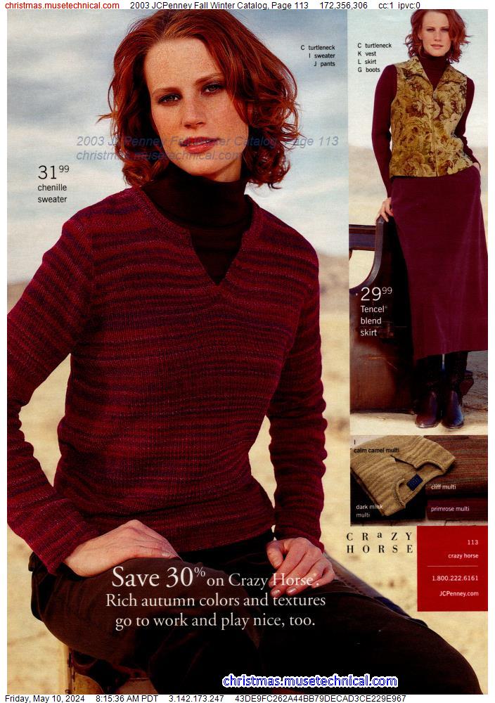 2003 JCPenney Fall Winter Catalog, Page 113