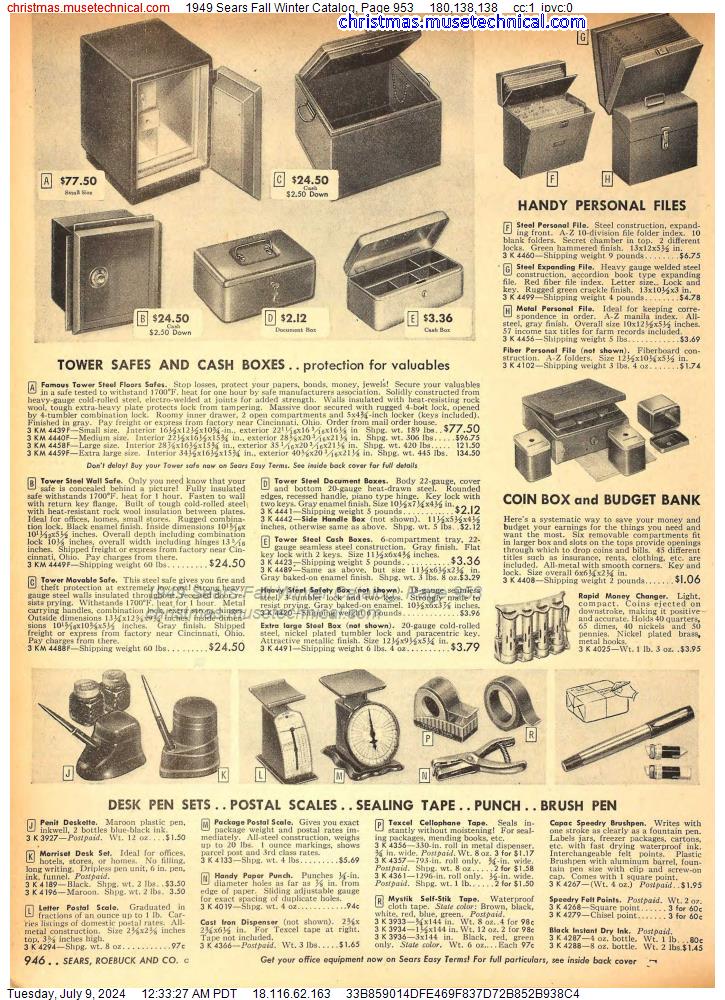 1949 Sears Fall Winter Catalog, Page 953