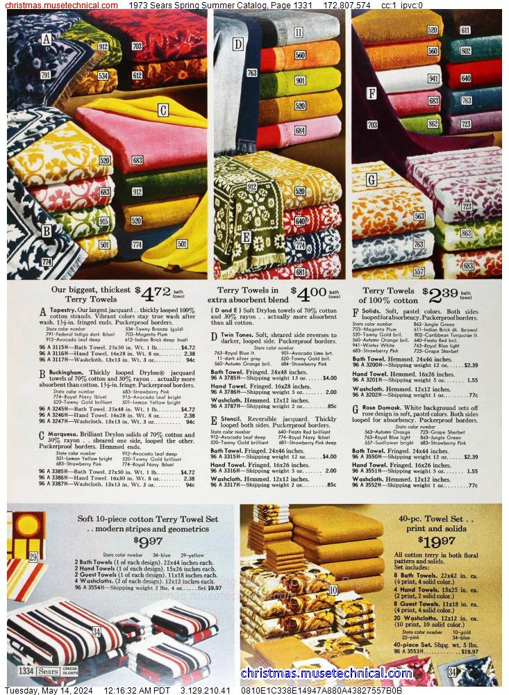 1973 Sears Spring Summer Catalog, Page 1331