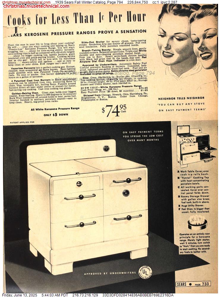 1939 Sears Fall Winter Catalog, Page 794