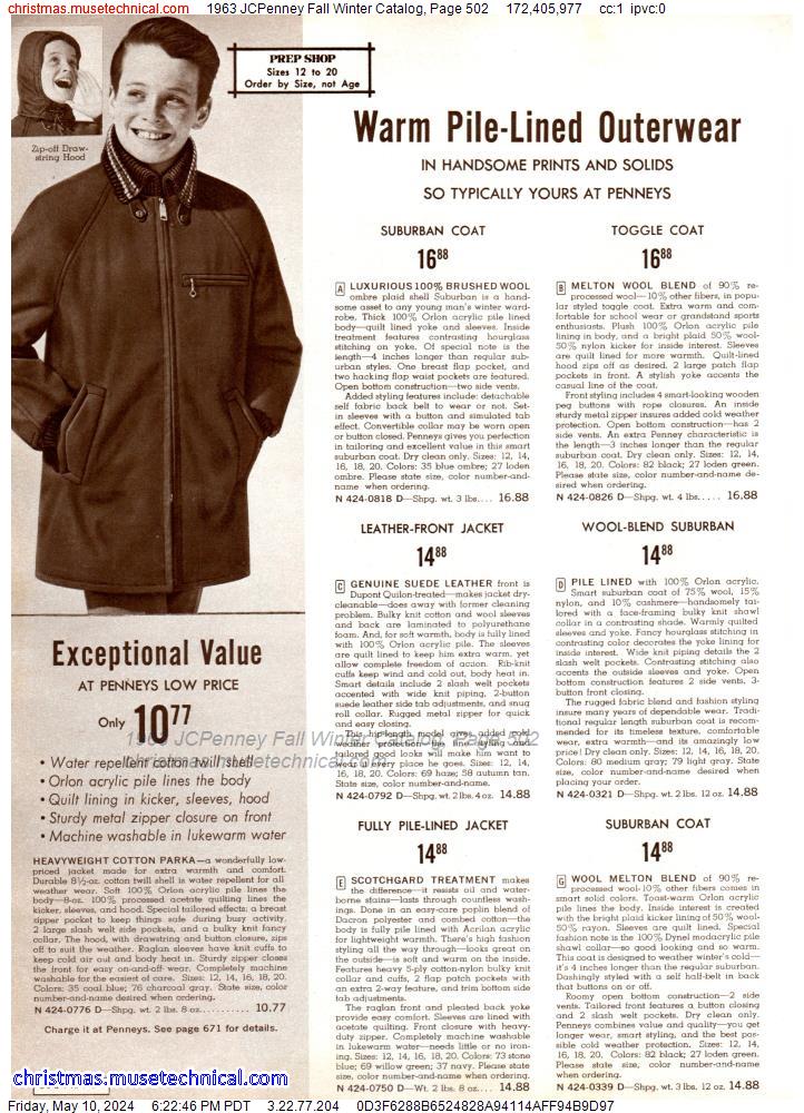1963 JCPenney Fall Winter Catalog, Page 502