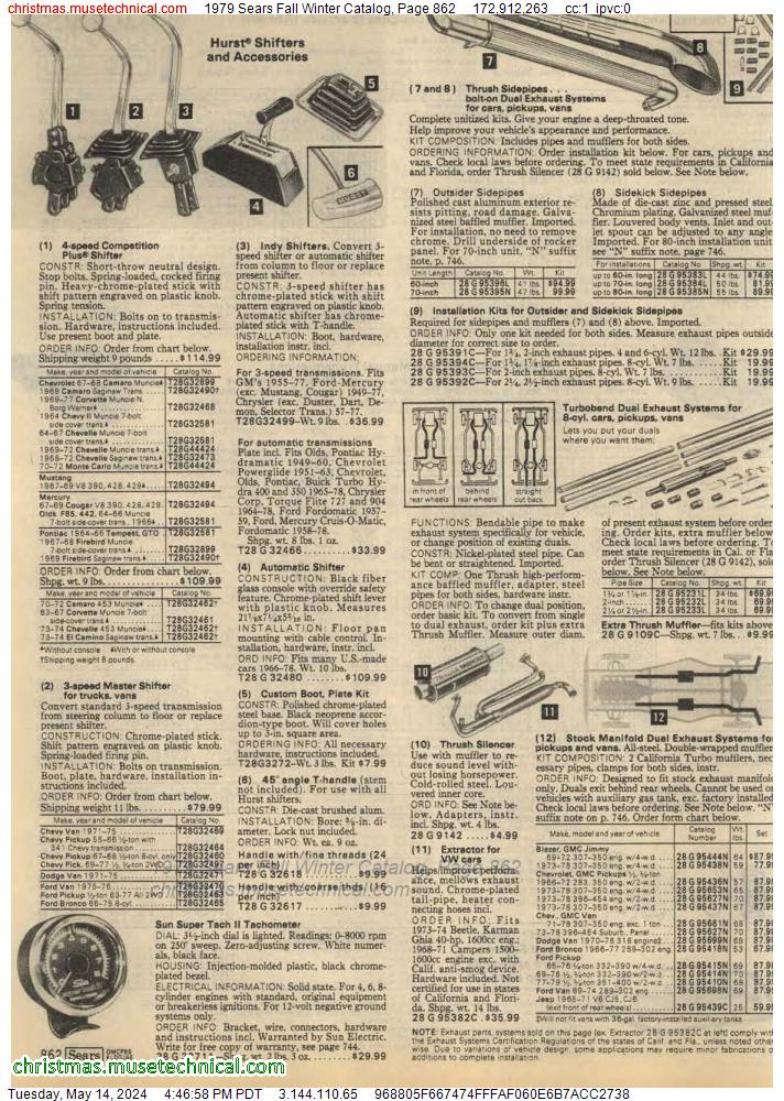 1979 Sears Fall Winter Catalog, Page 862