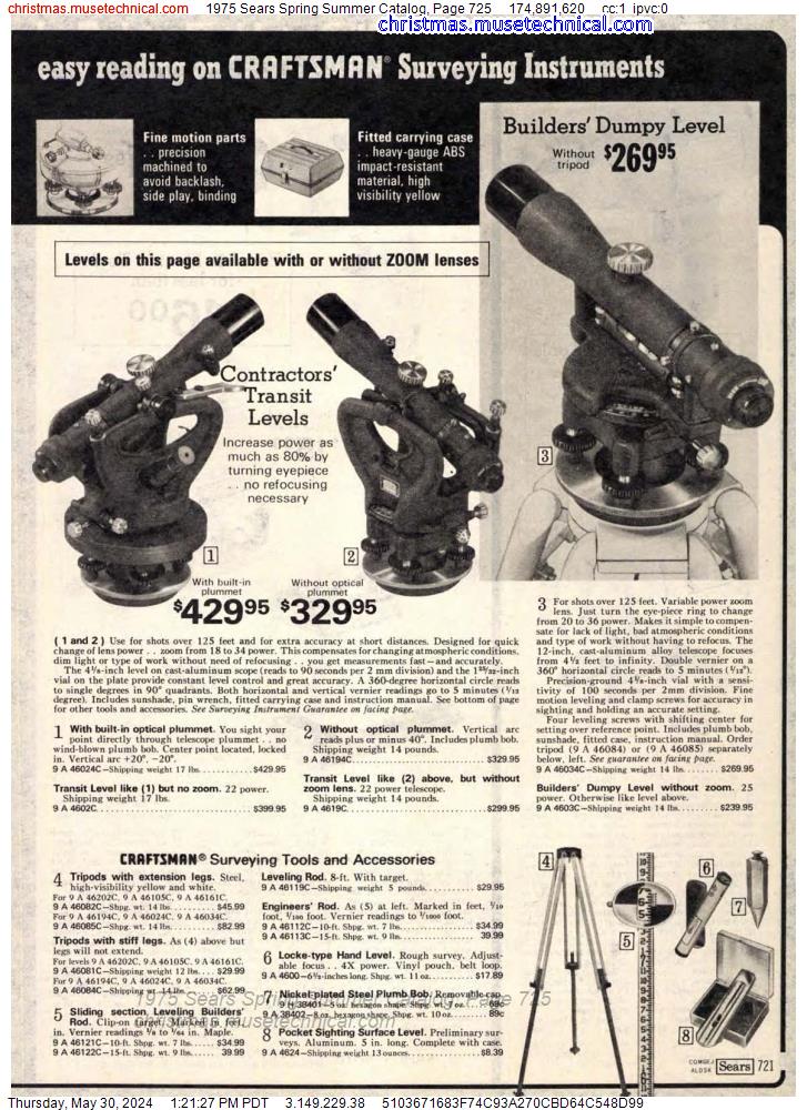 1975 Sears Spring Summer Catalog, Page 725