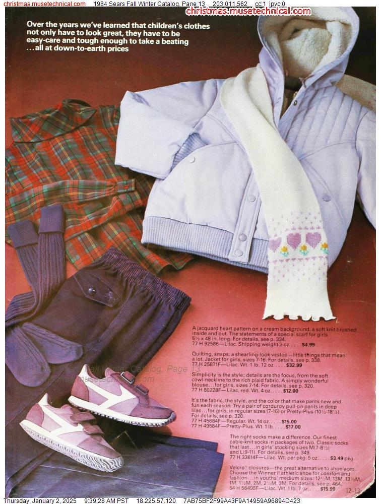 1984 Sears Fall Winter Catalog, Page 13