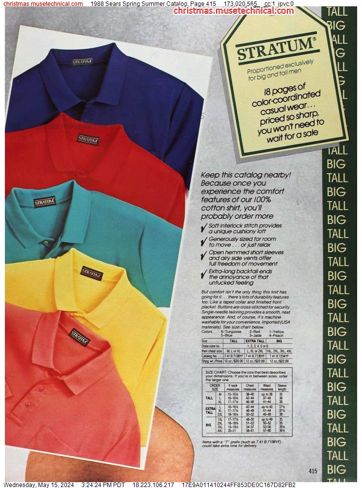 1988 Sears Spring Summer Catalog, Page 415