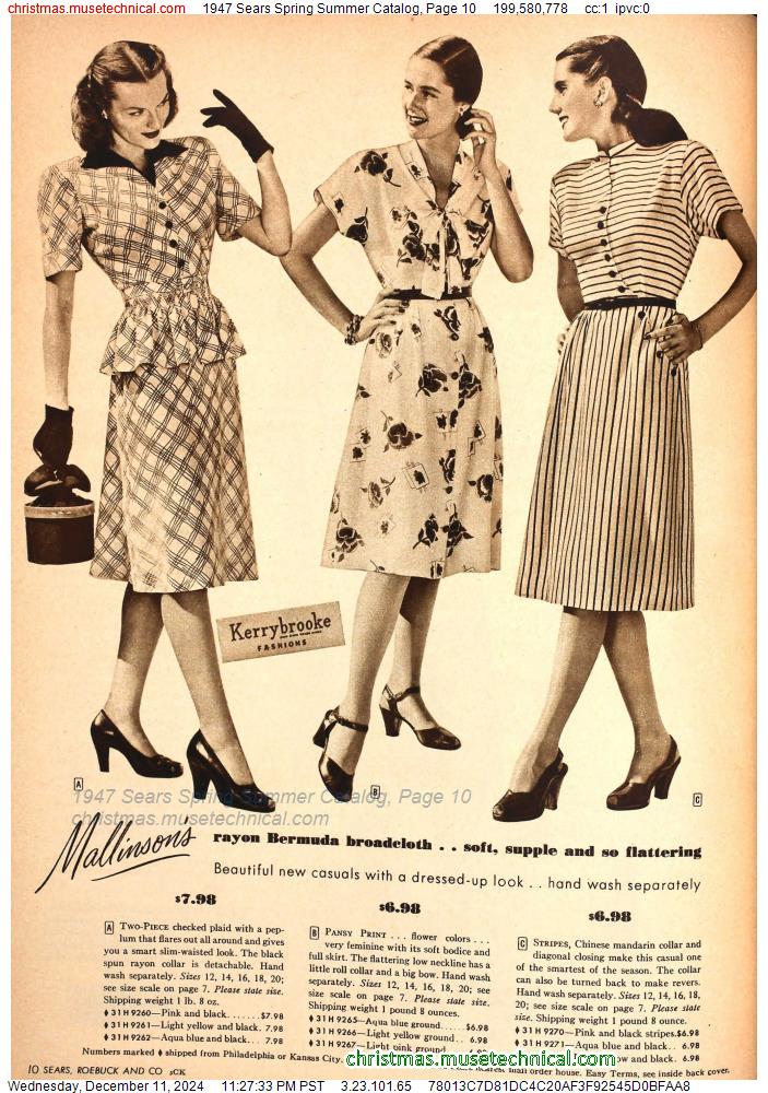 1947 Sears Spring Summer Catalog, Page 10