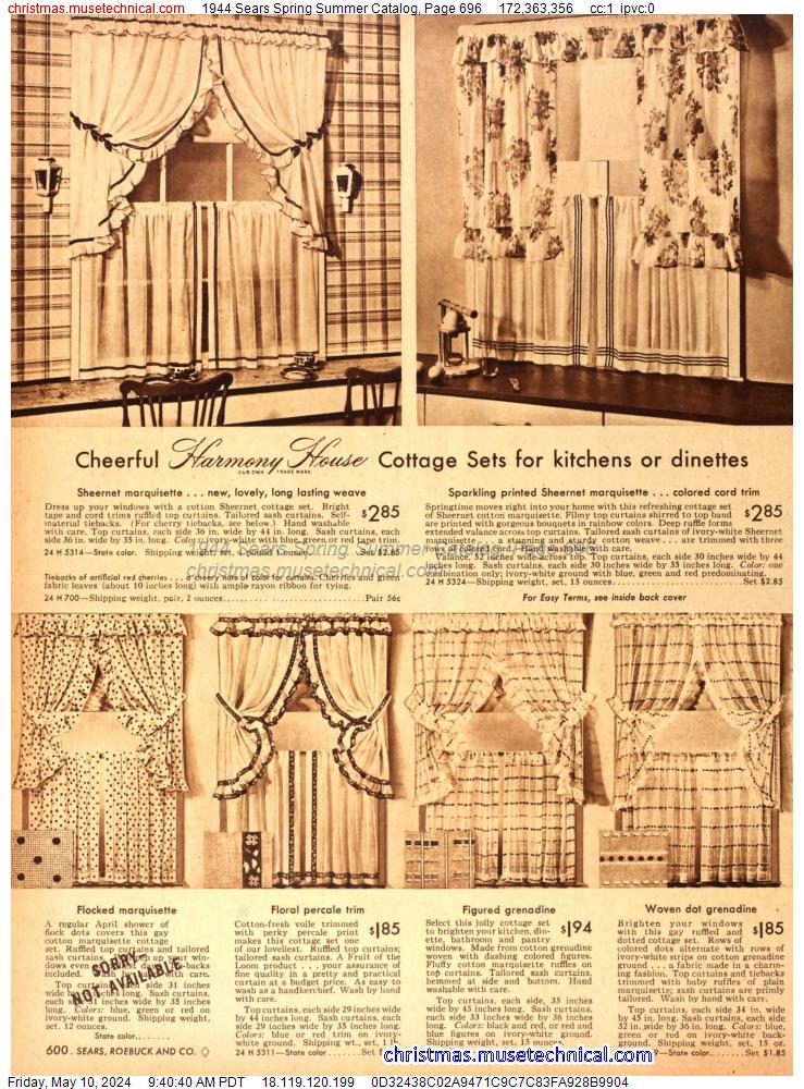 1944 Sears Spring Summer Catalog, Page 696