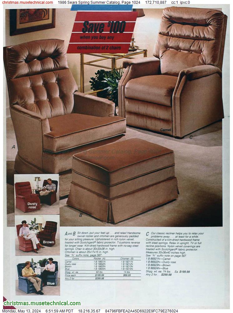 1986 Sears Spring Summer Catalog, Page 1024