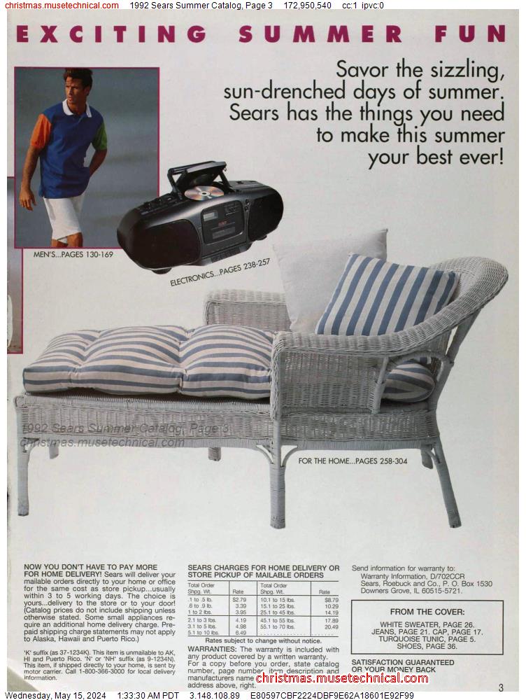 1992 Sears Summer Catalog, Page 3