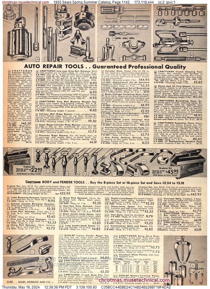 1955 Sears Spring Summer Catalog, Page 1142