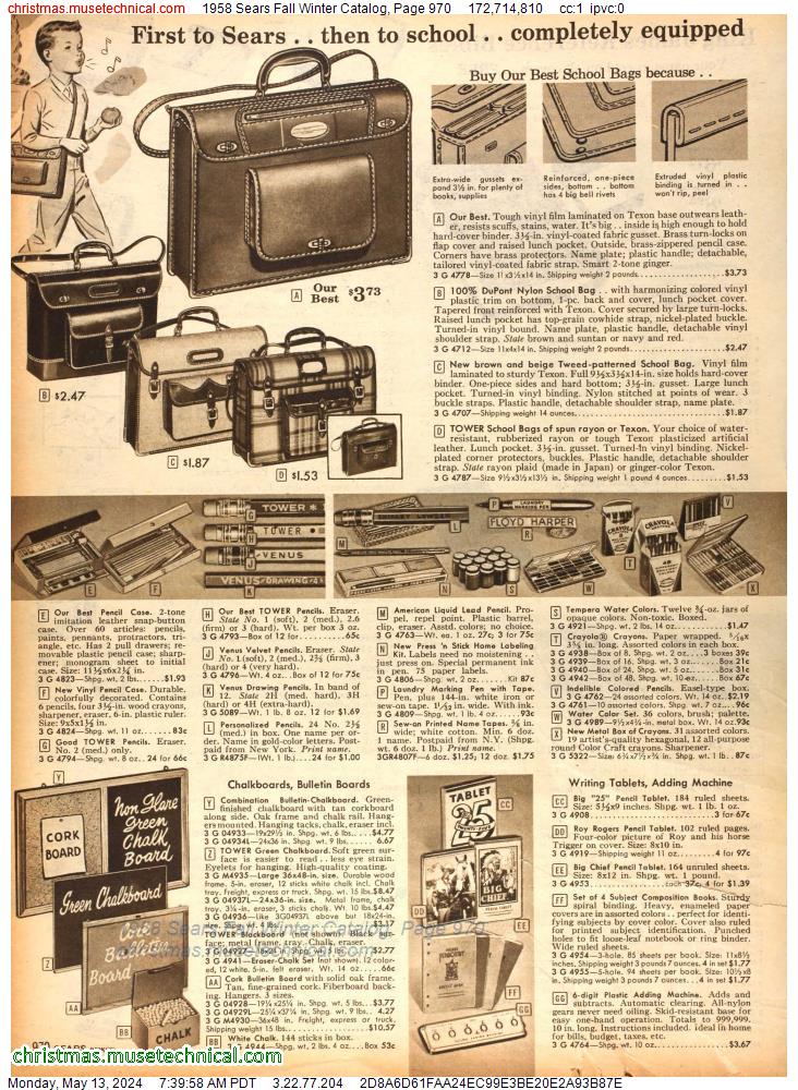 1958 Sears Fall Winter Catalog, Page 970