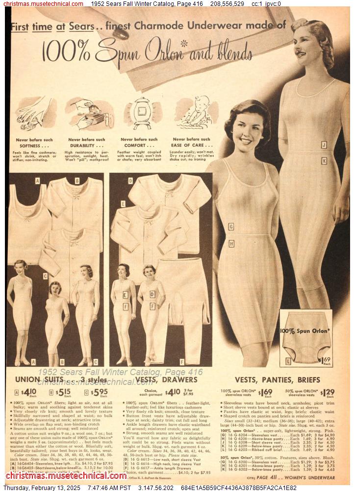 1952 Sears Fall Winter Catalog, Page 416