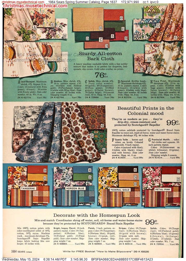1964 Sears Spring Summer Catalog, Page 1637