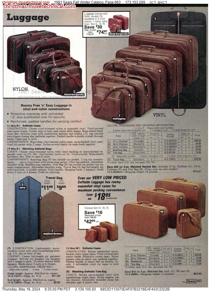 1981 Sears Fall Winter Catalog, Page 663