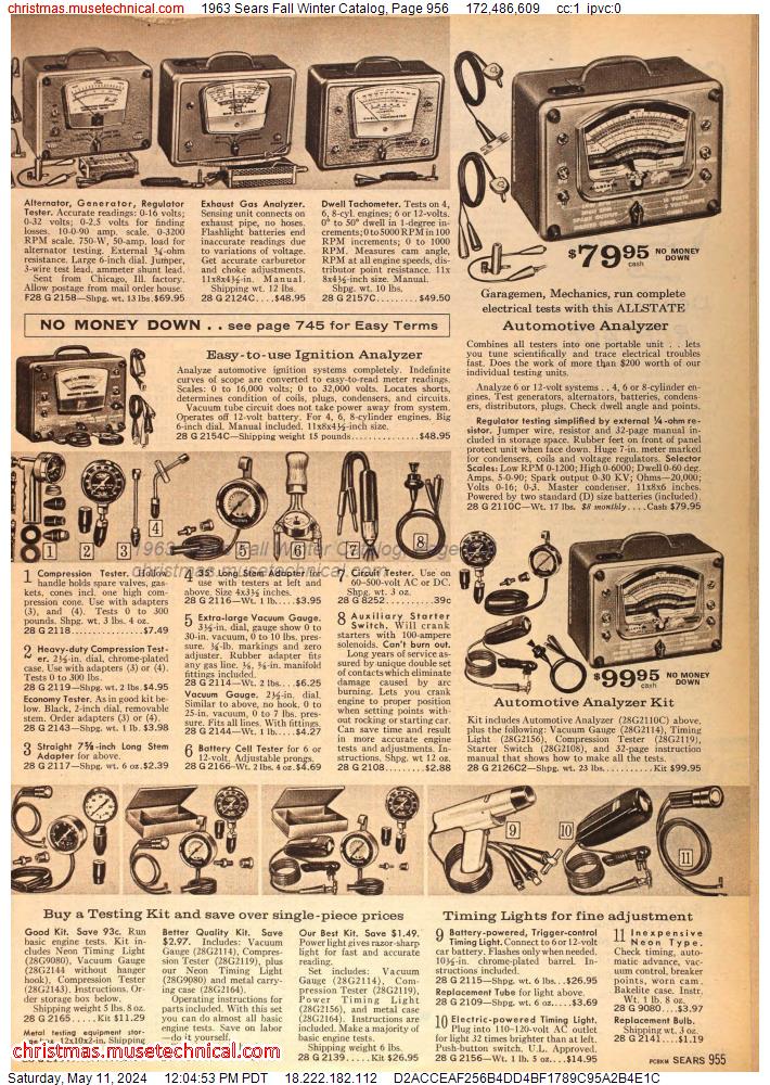 1963 Sears Fall Winter Catalog, Page 956