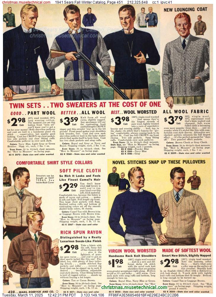 1941 Sears Fall Winter Catalog, Page 451