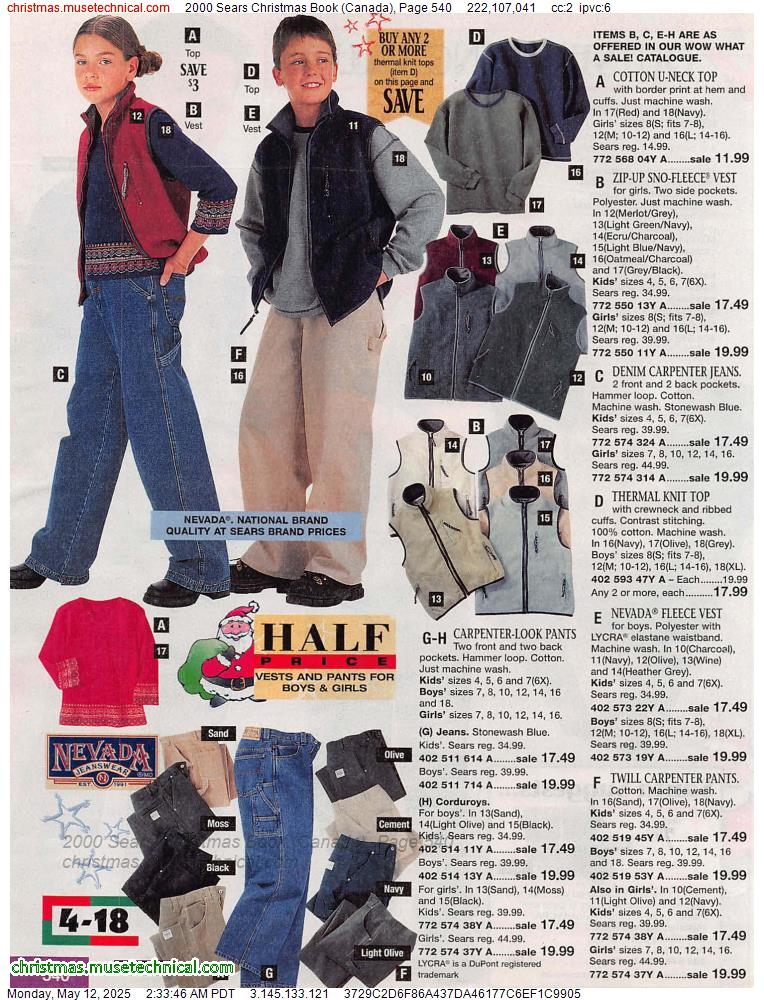 2000 Sears Christmas Book (Canada), Page 540