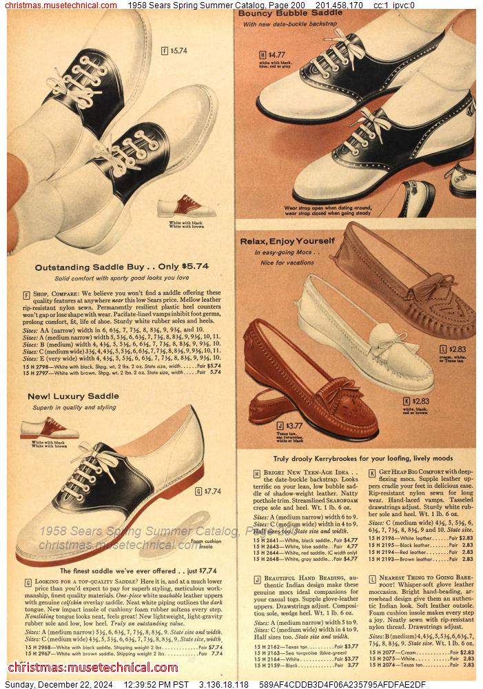 1958 Sears Spring Summer Catalog, Page 200