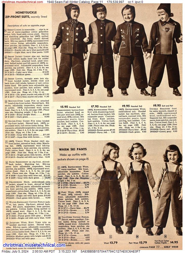 1948 Sears Fall Winter Catalog, Page 11