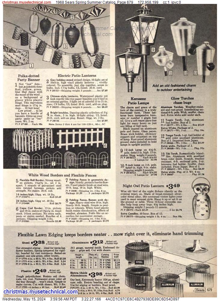 1968 Sears Spring Summer Catalog, Page 679