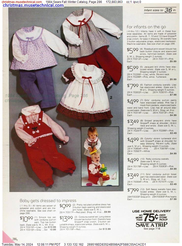 1984 Sears Fall Winter Catalog, Page 286